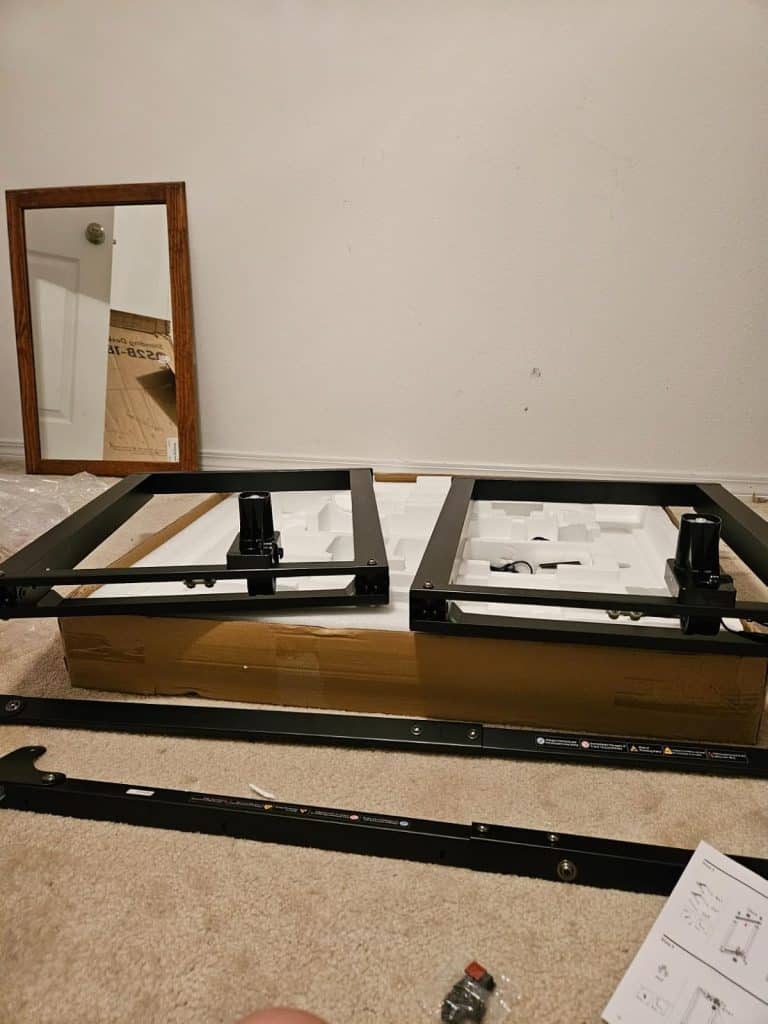 Installing the desk legs
